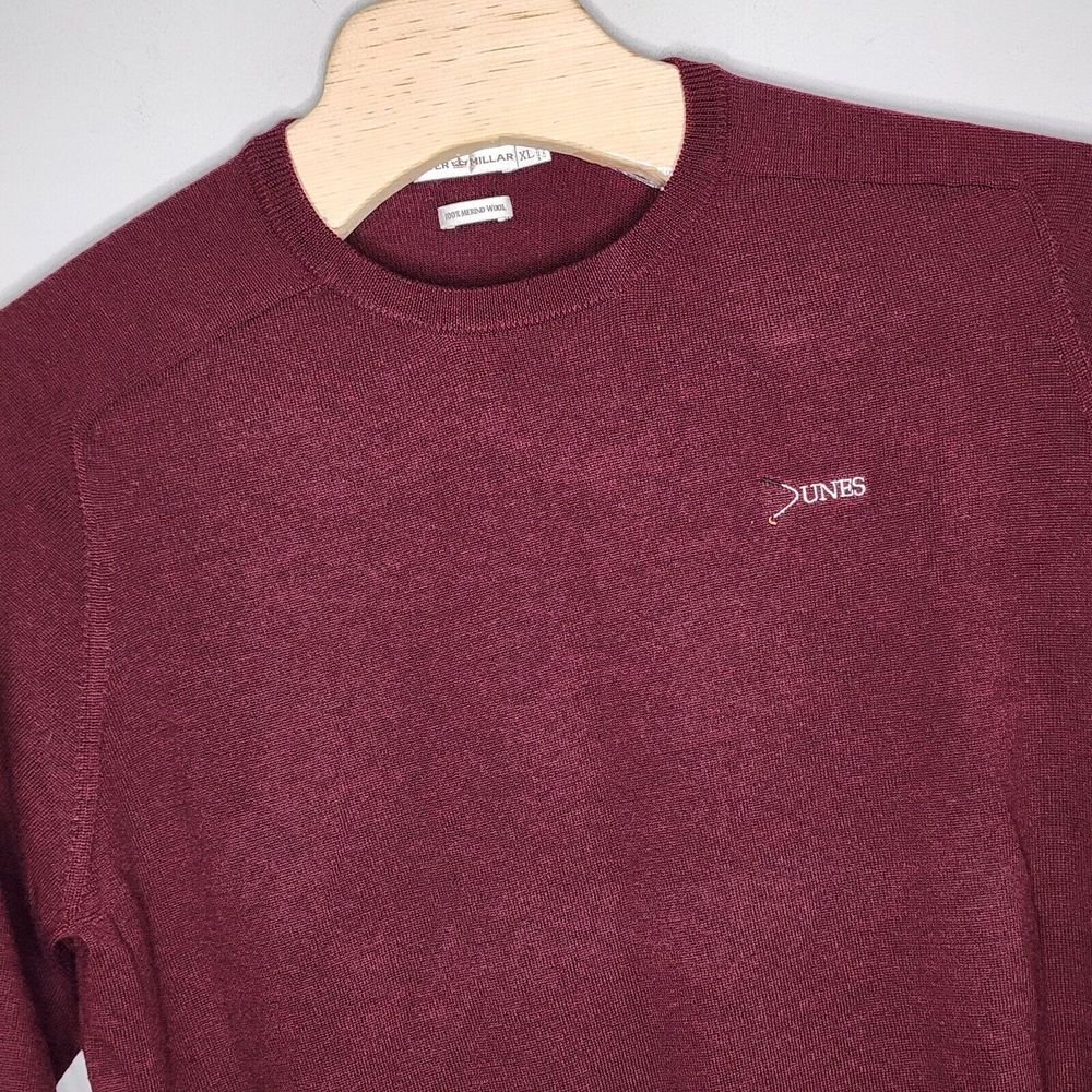 Peter Millar Merino Wool‎ Pullover Sweater Men's Size XL Red/Burgundy Dunes